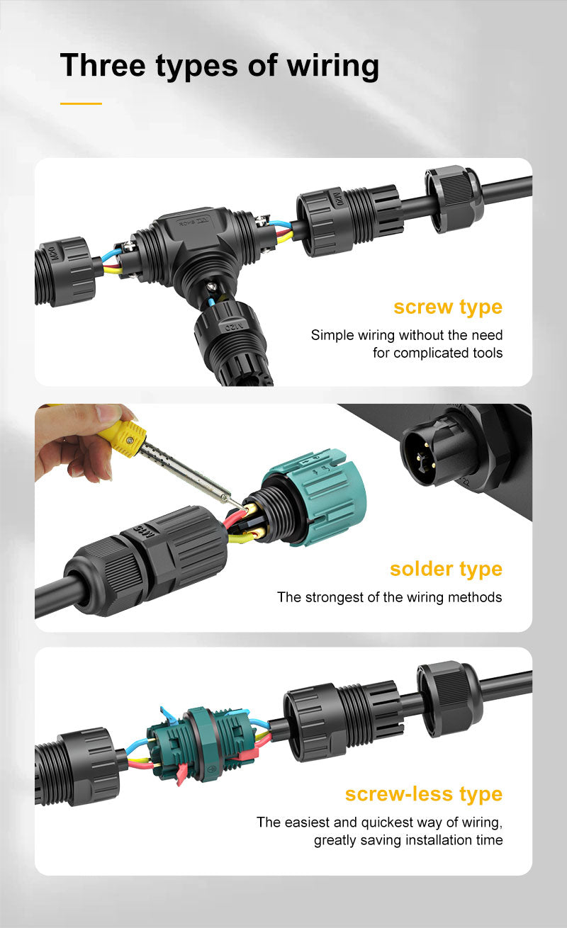 EW P20 2Pin Waterproof Quick Connect Wire Connectors