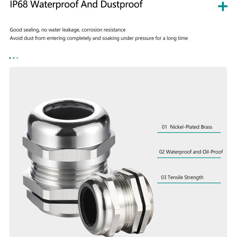 EW M14 Waterproof Nylon Cable Gland 4-8MM Metal