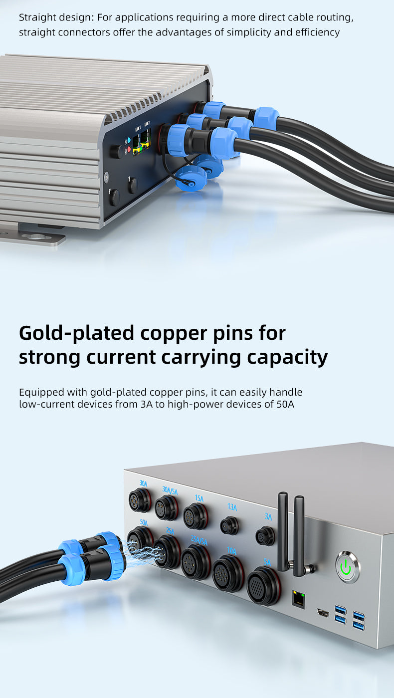 EW SP21 5 Pin Circular Plug Socket Diamond Flange