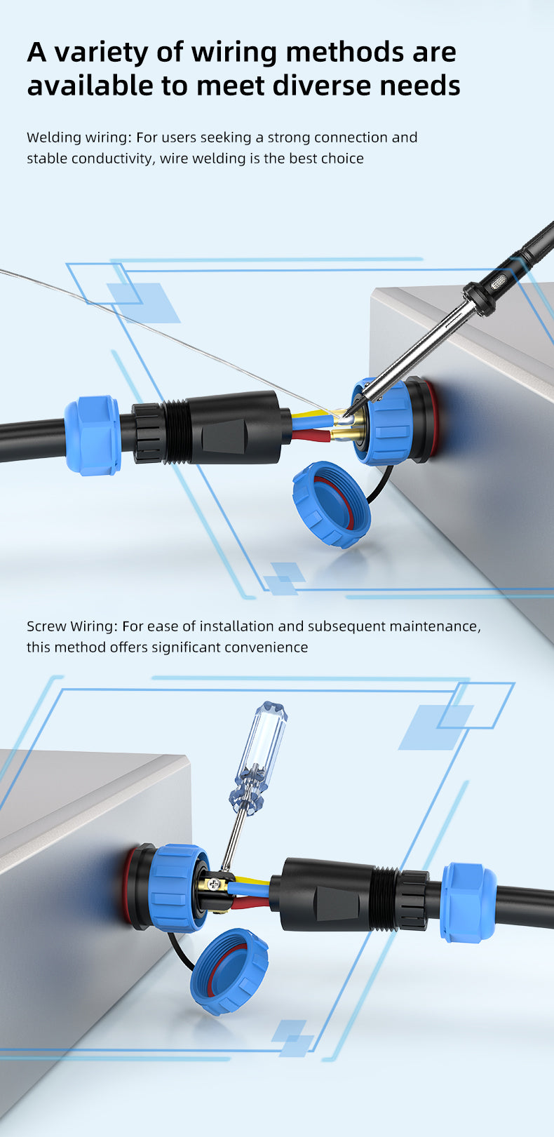 EW SP21 4 Pin Male and Female Connectors