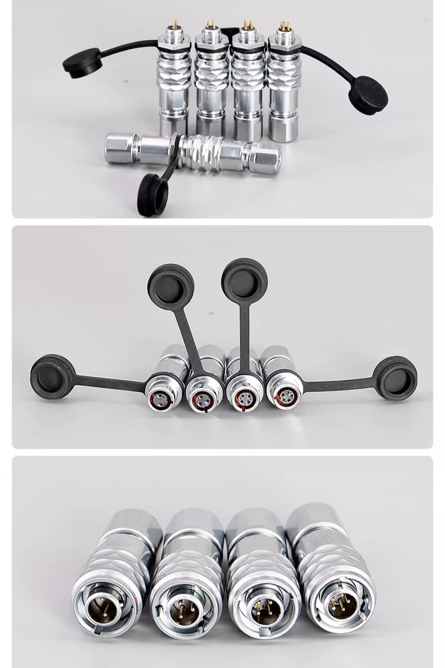 EW SF8 3-poliger Standard-Rundsteckverbinder aus Metall