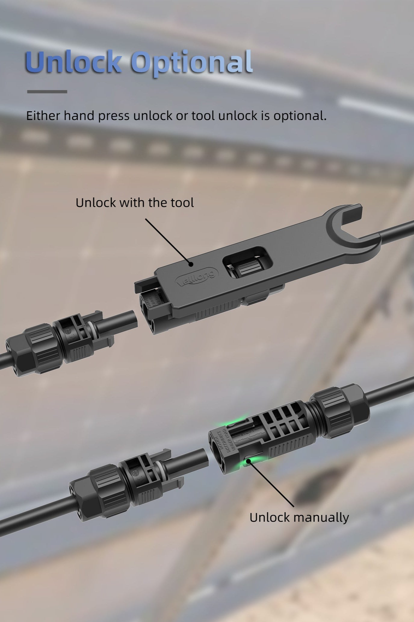 EW PV4 Series 65A Solar Panel Connectors