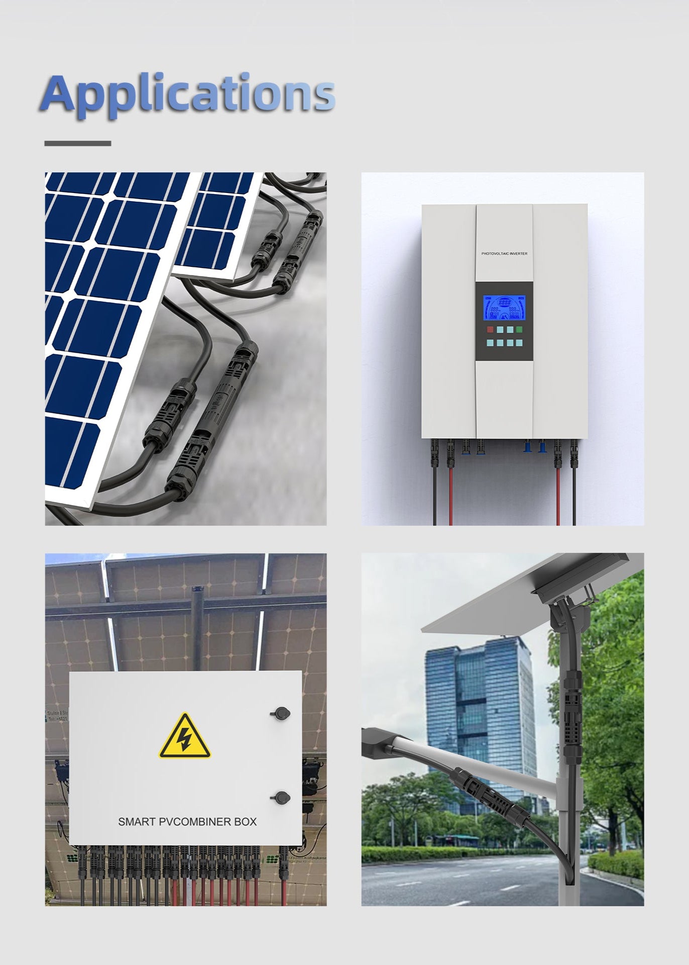 EW PV4 Series 65A Solar Panel Connectors