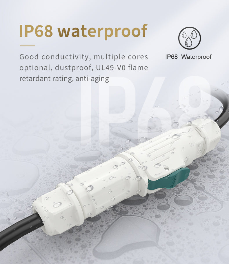 EW LP12 8 Pin White Waterproof M12 Connector