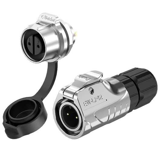 EW LP12 2 Pin Panel Mount Power Connector All Metal