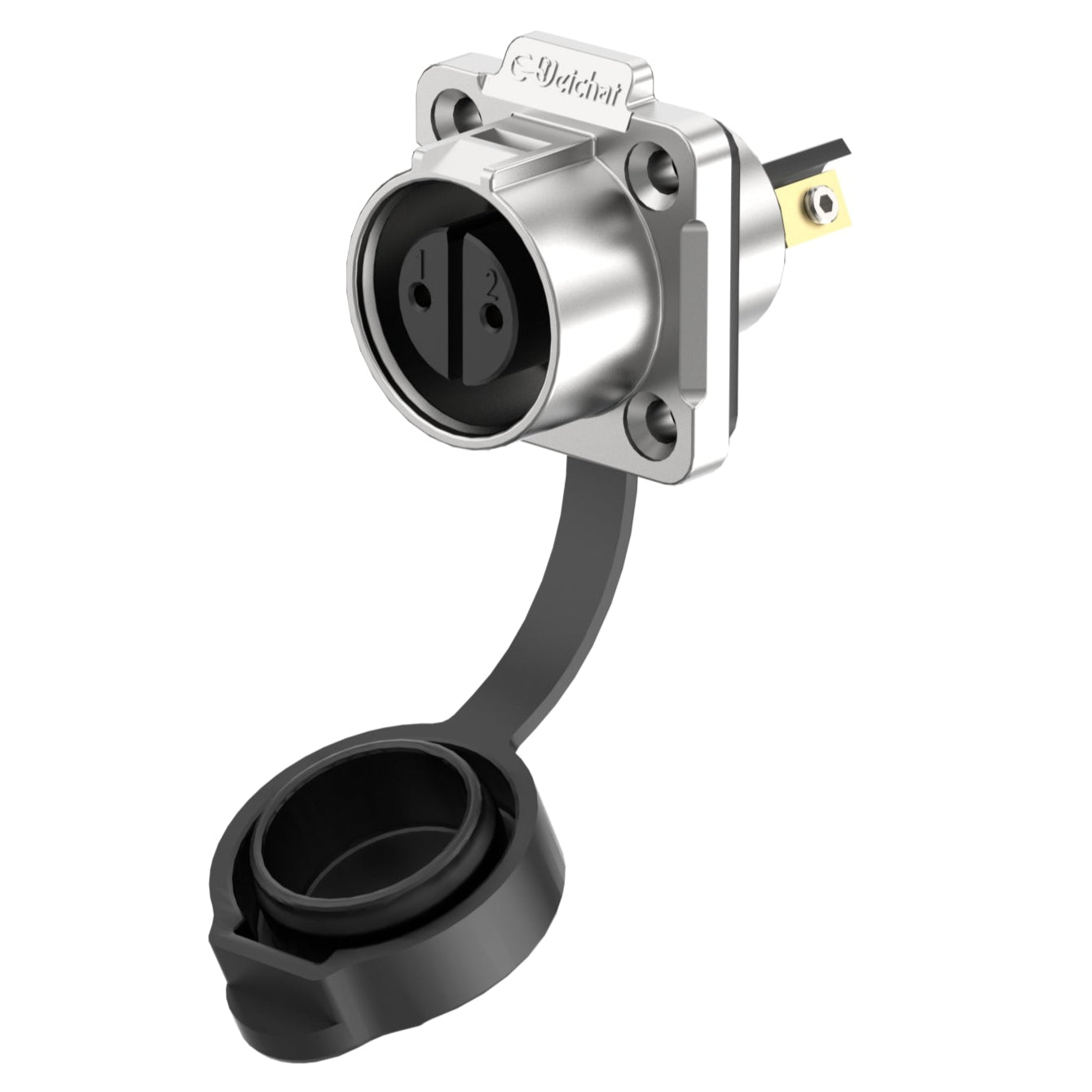 EW LP12 2 Pin Flange Waterproof Connectors Metal