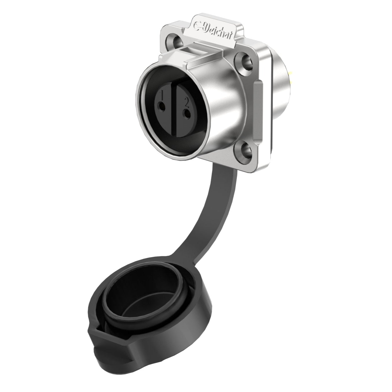 EW LP12 2 Pin Flange Waterproof Connectors Metal