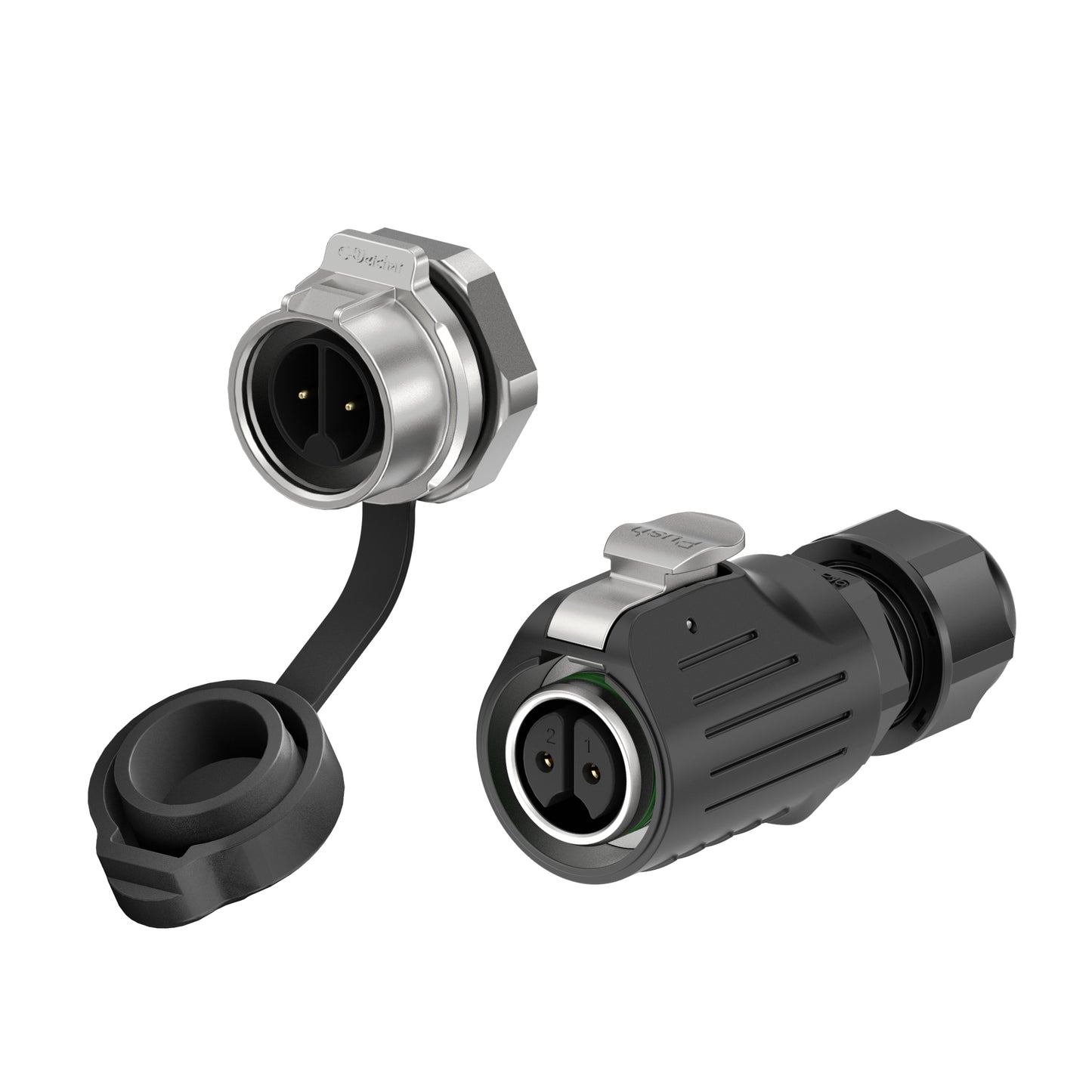 EW LP16 2 Pin Aviation Plug Panel Mount Connector