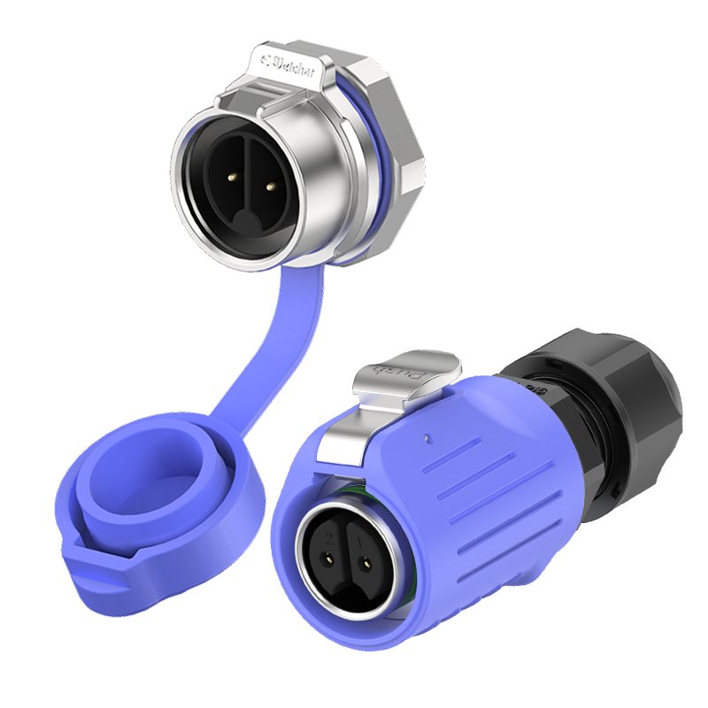 EW LP16 2 Pin Aviation Plug Panel Mount Connector