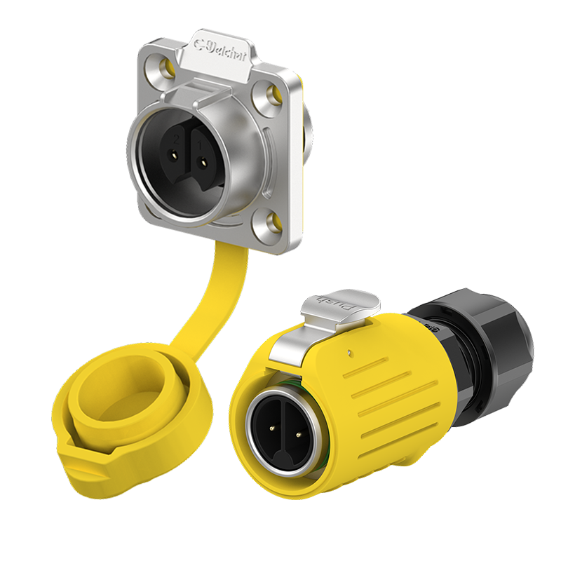 EW LP16 2 Pin Waterproof Aviation Plug Flange