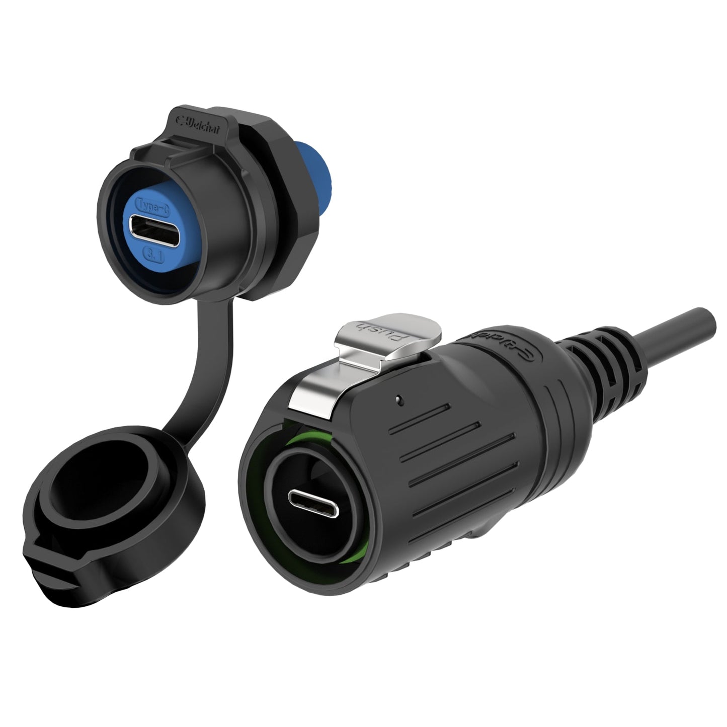 EW LP16 Waterproof Type C Connector Male and Female Connectors