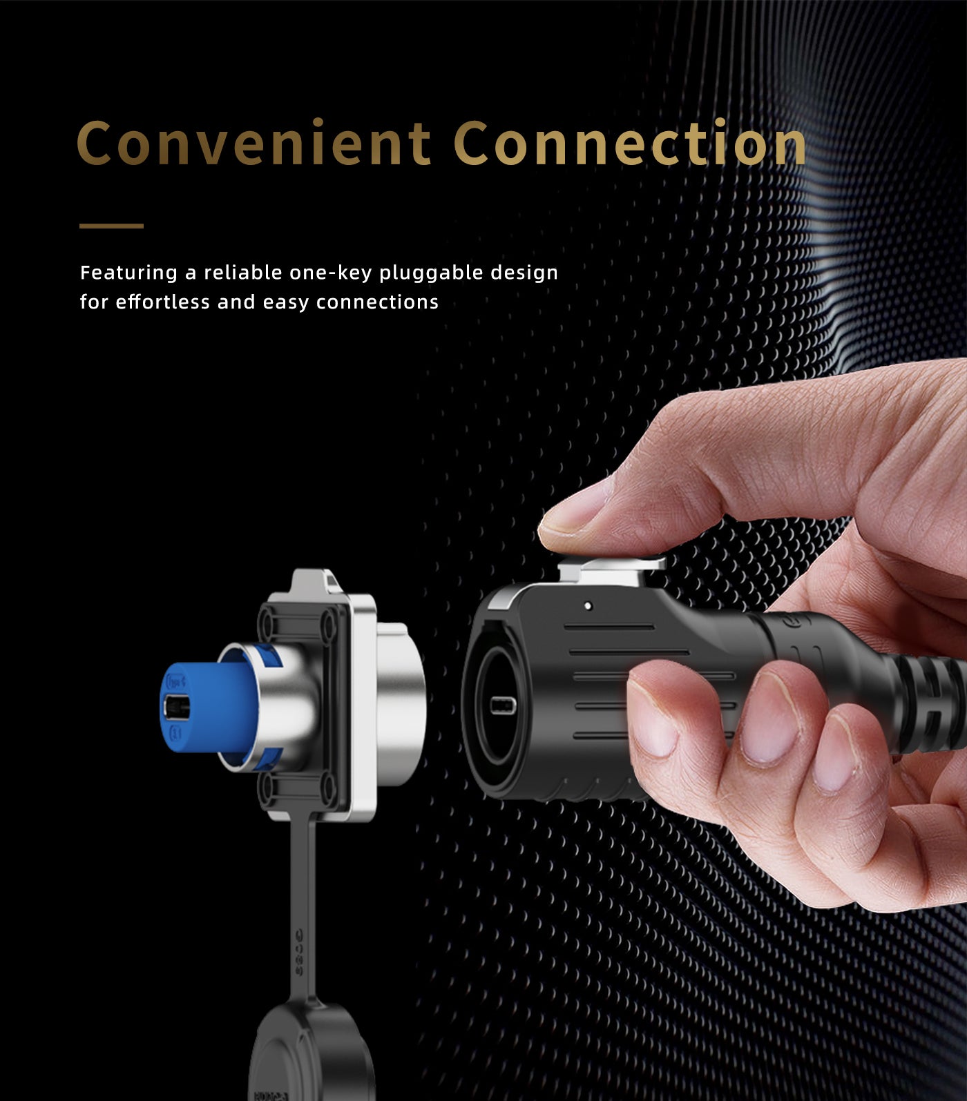 EW LP16 Waterproof Type C Connector Male and Female Connectors