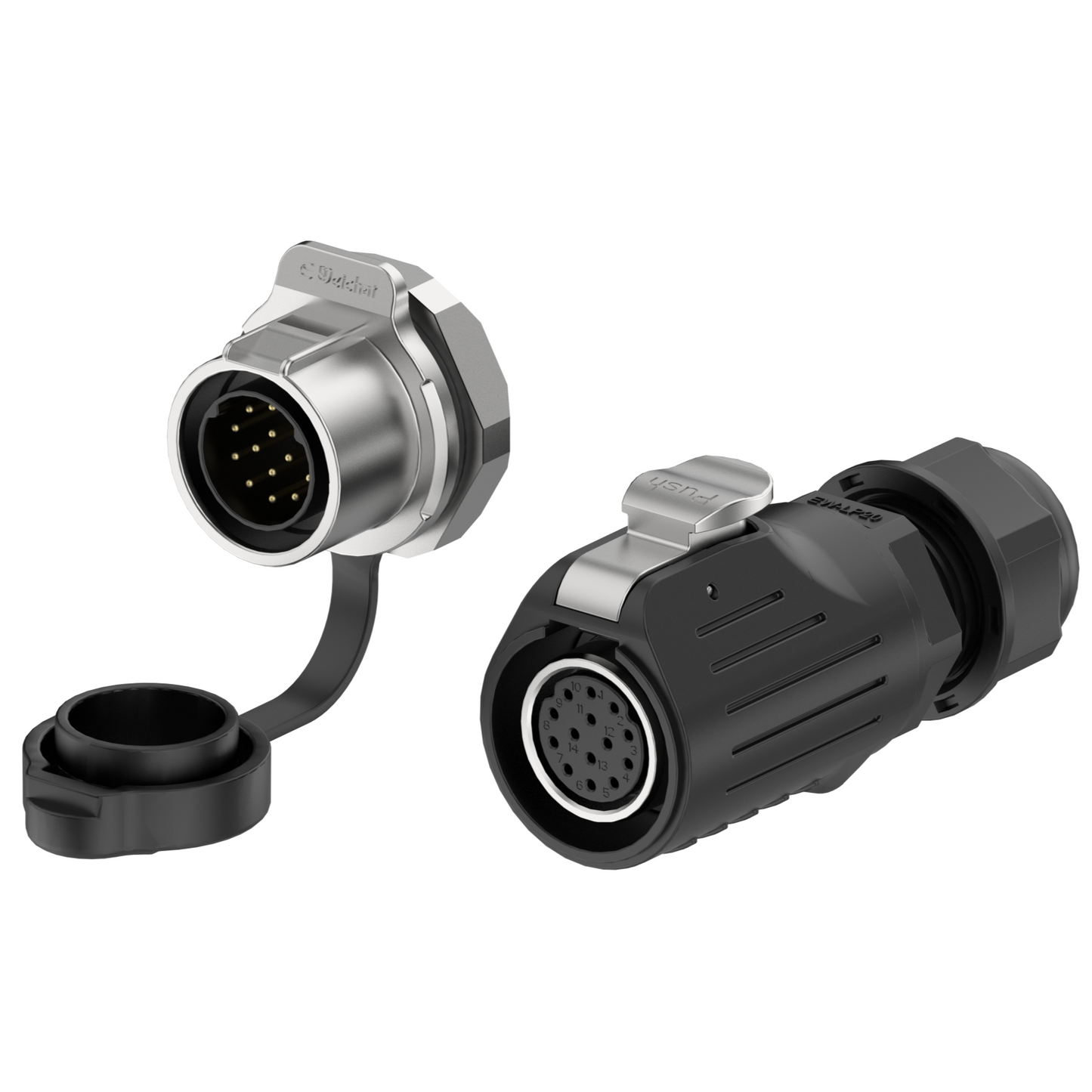 Connecteur d'alimentation électrique EW LP20 14 broches pour montage sur panneau
