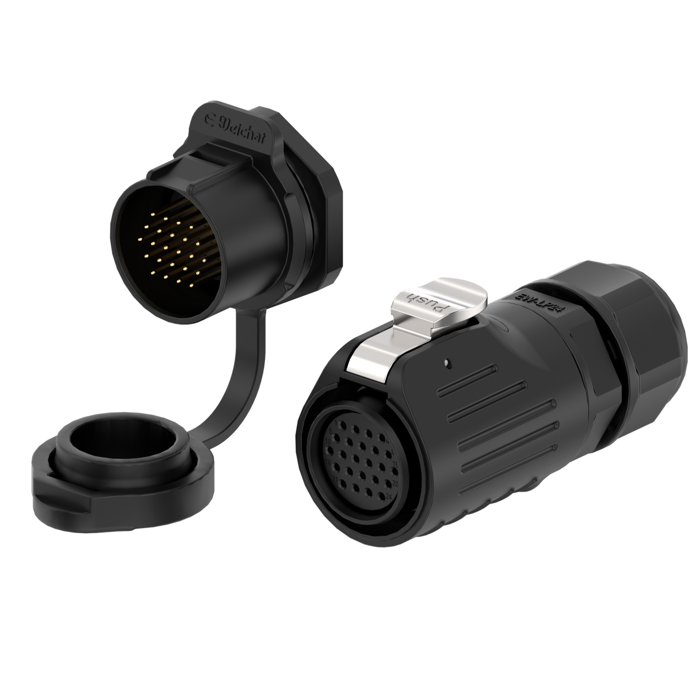 EW LP24 24 Pin Panel Mount Power Connector IP68