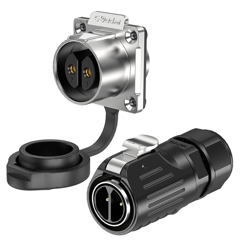 EW LP24 2Pin Waterproof Aviation Plug Flange