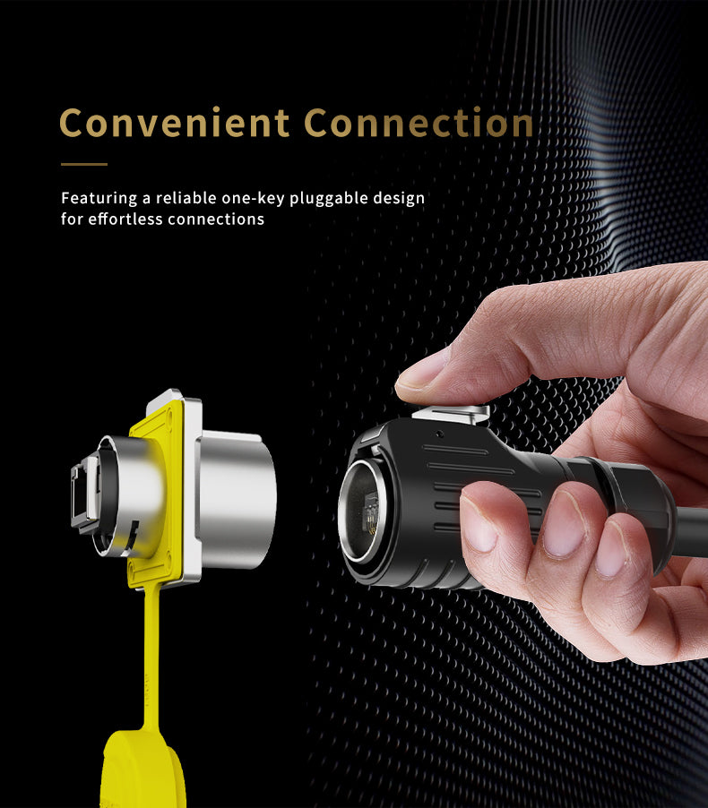 EW LP24 RJ45 Connector Waterproof Flange Plastic