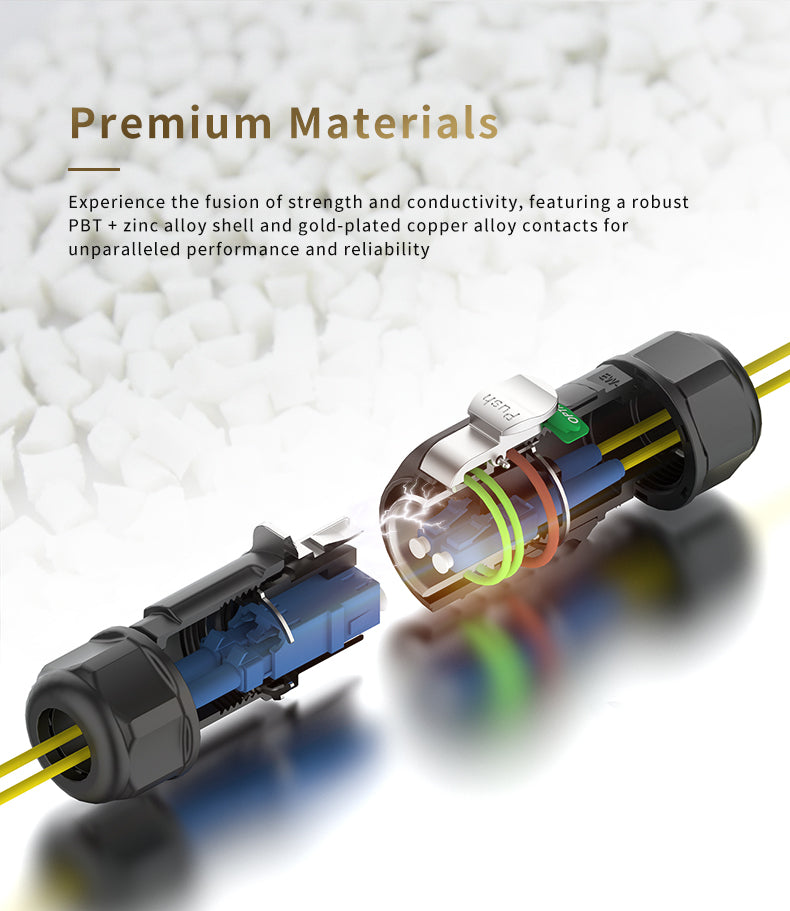 EW LP24 FIBER Waterproof Connectors Flange