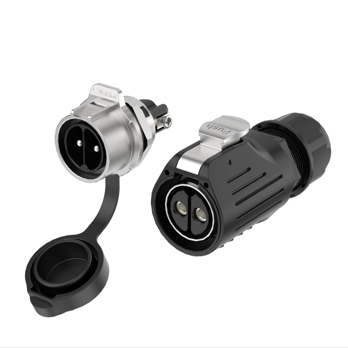 EW LP28 2 Pin Industrial Panel Mount Connector
