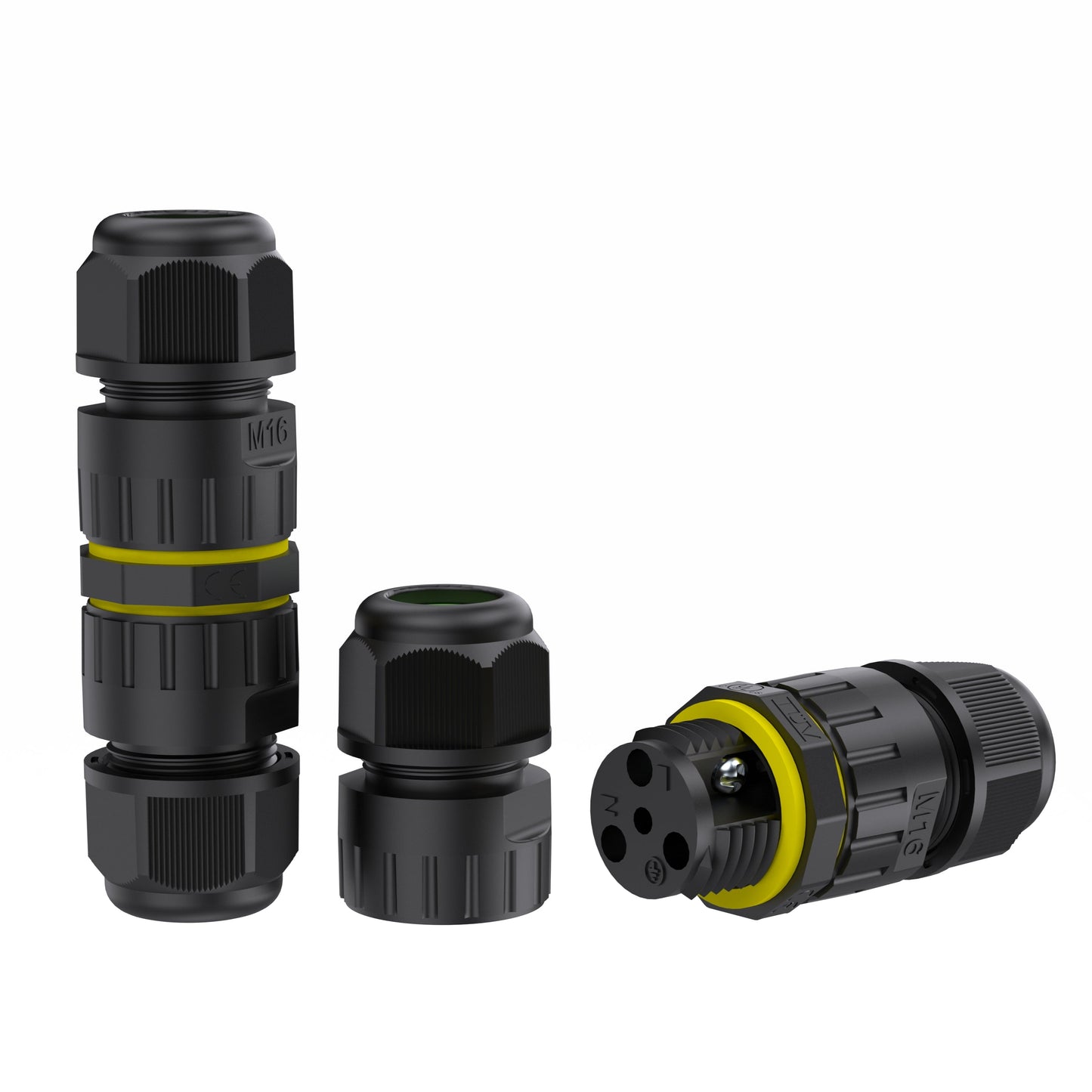 EW M16 2Pin Wire Connector Screw Waterproof