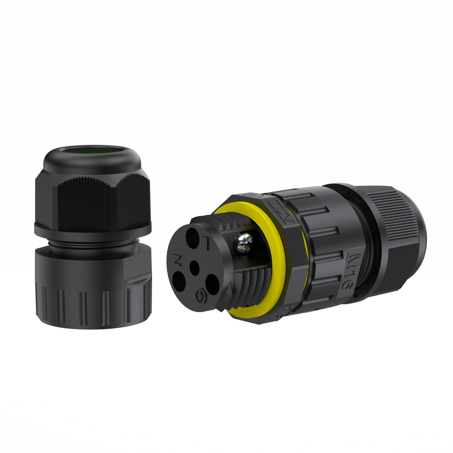 EW M16 2Pin Wire Connector Screw Waterproof
