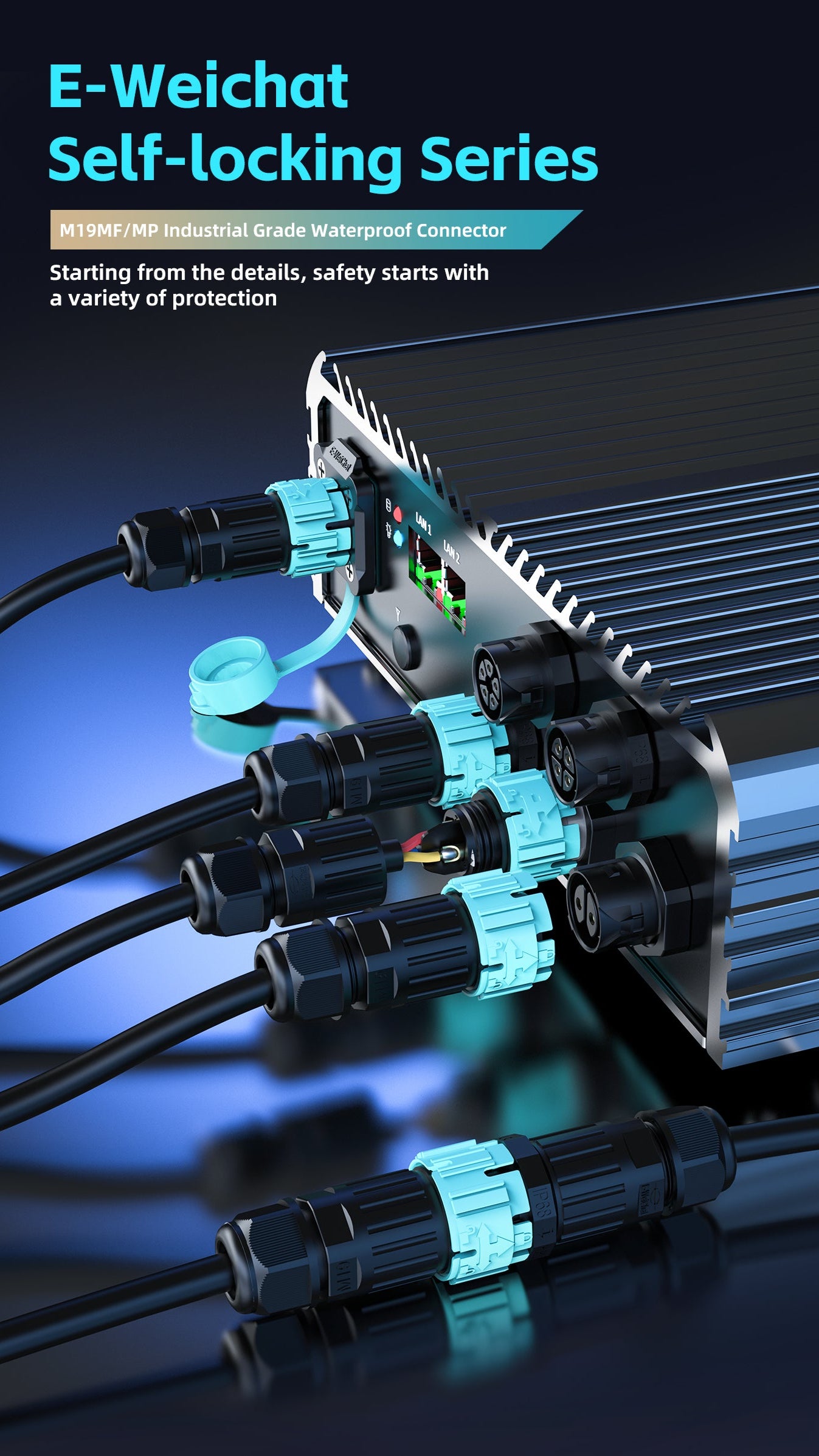 EW M19 5 Pins Outdoor Waterproof Electrical Connector