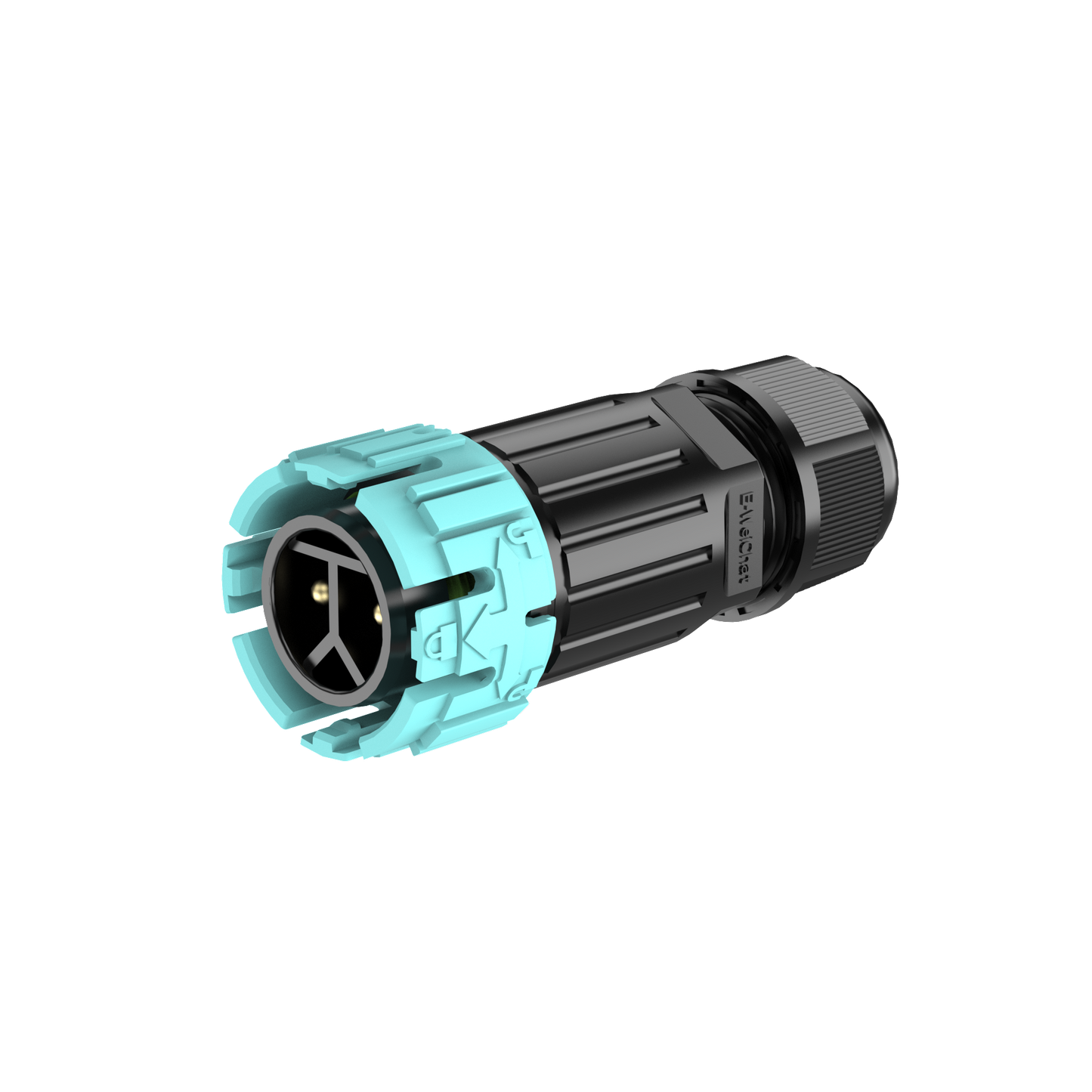EW M23 2-poliger wasserdichter Stecker, männlich und weiblich, IP68