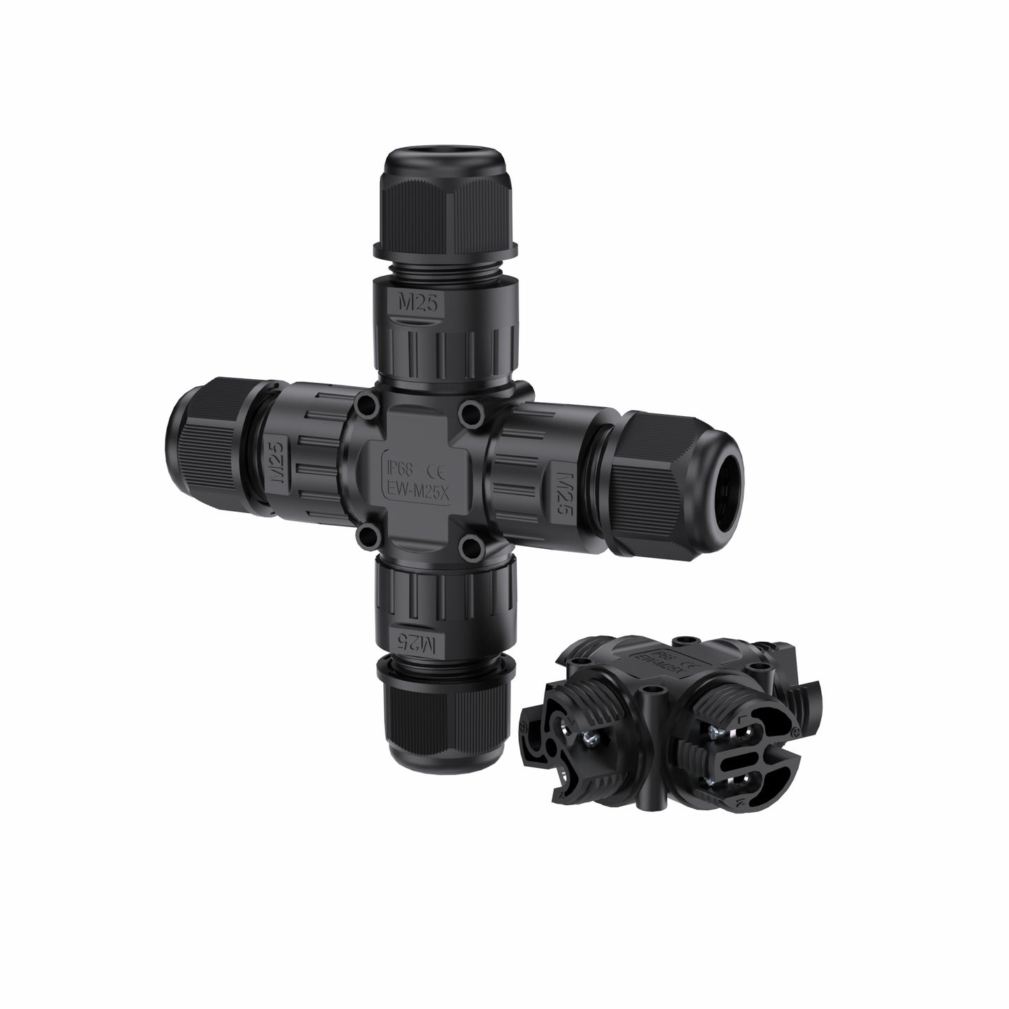 EW M25X 2Pin Screw Waterproof Wire Connector