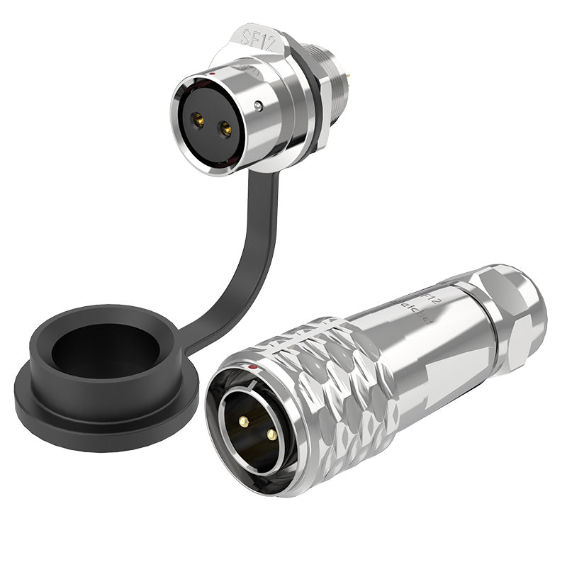 EW SF12 2 Pin Panel Mount Connector Metal