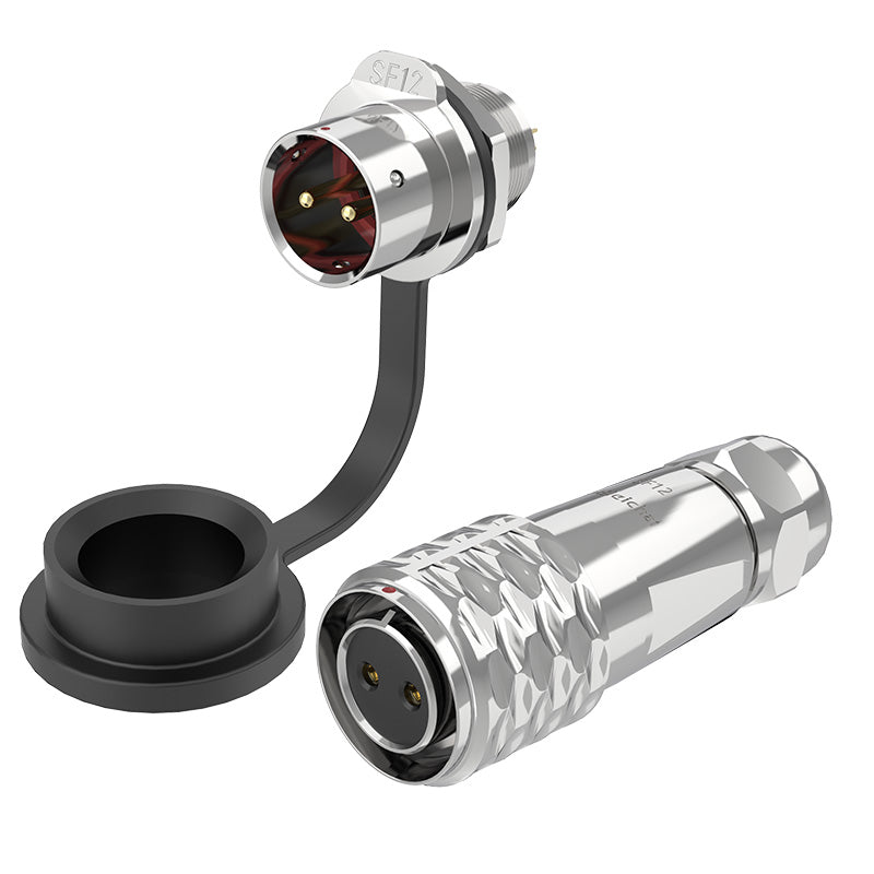 EW SF12 2 Pin Panel Mount Connector Metal