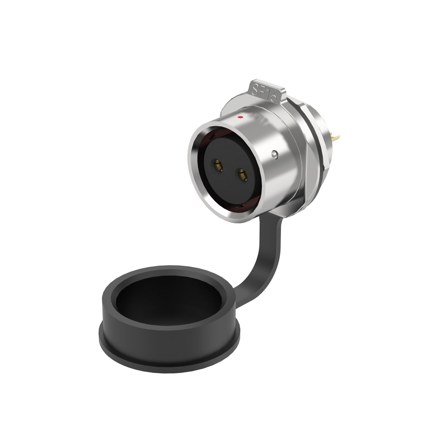 EW SF16 2 Pin Circular Connector Panel Metal