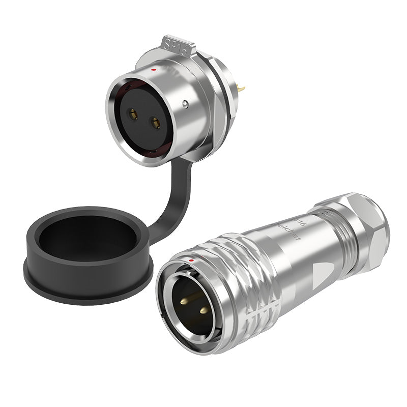 EW SF16 2 Pin Circular Connector Panel Metal