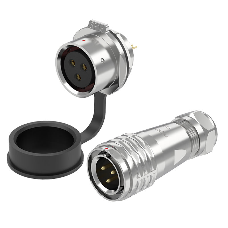 EW SF16 3 Pin Circular Connector Panel Mount Connector Metal