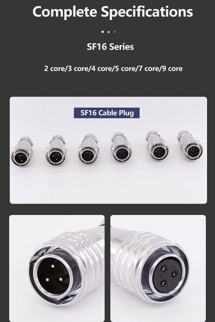 EW SF16 3 Pin Standard Circular Connector Metal