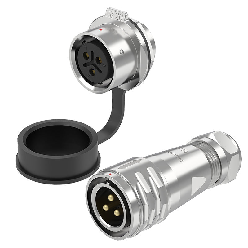 EW SF20 3 Pin Panel Mount Circular Connector