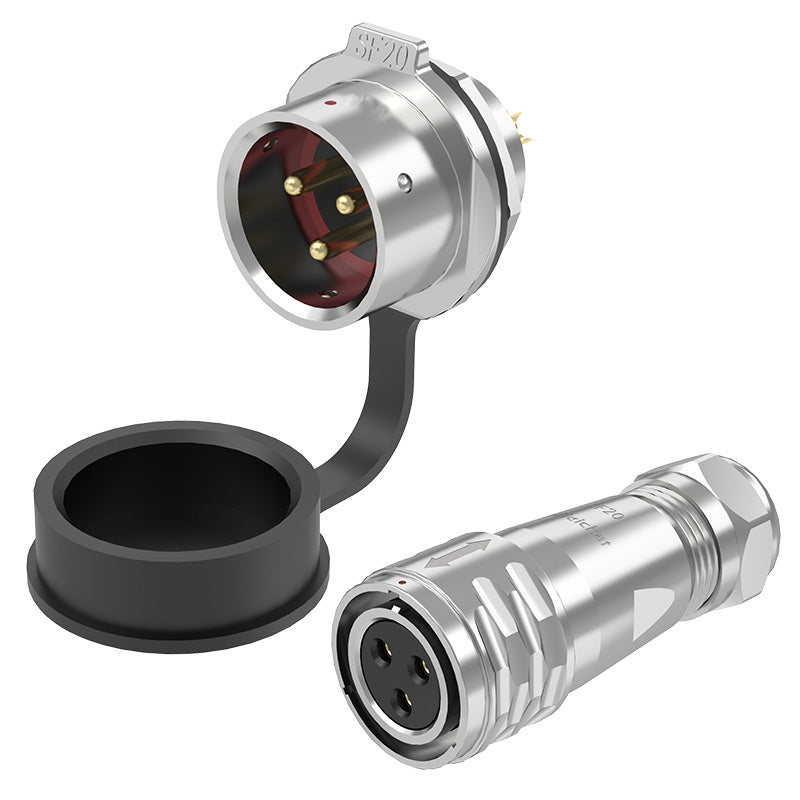 EW SF20 3 Pin Panel Mount Circular Connector