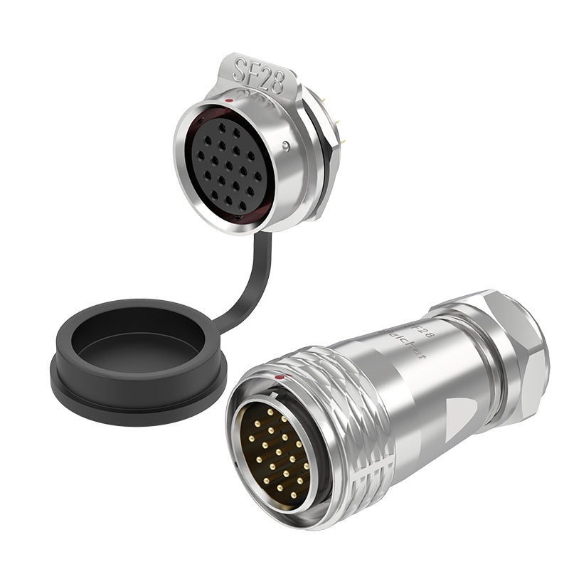 EW SF28 18 Pin Panel Mount Power Connector Metal