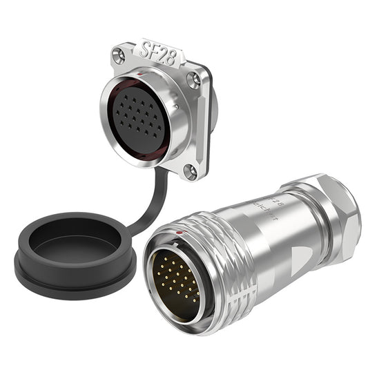 EW SF28 20 Pin Circular Plug Socket Flange Metal