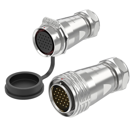 EW SF28 24-poliger Rundsteckverbinder, Typen aus Metall