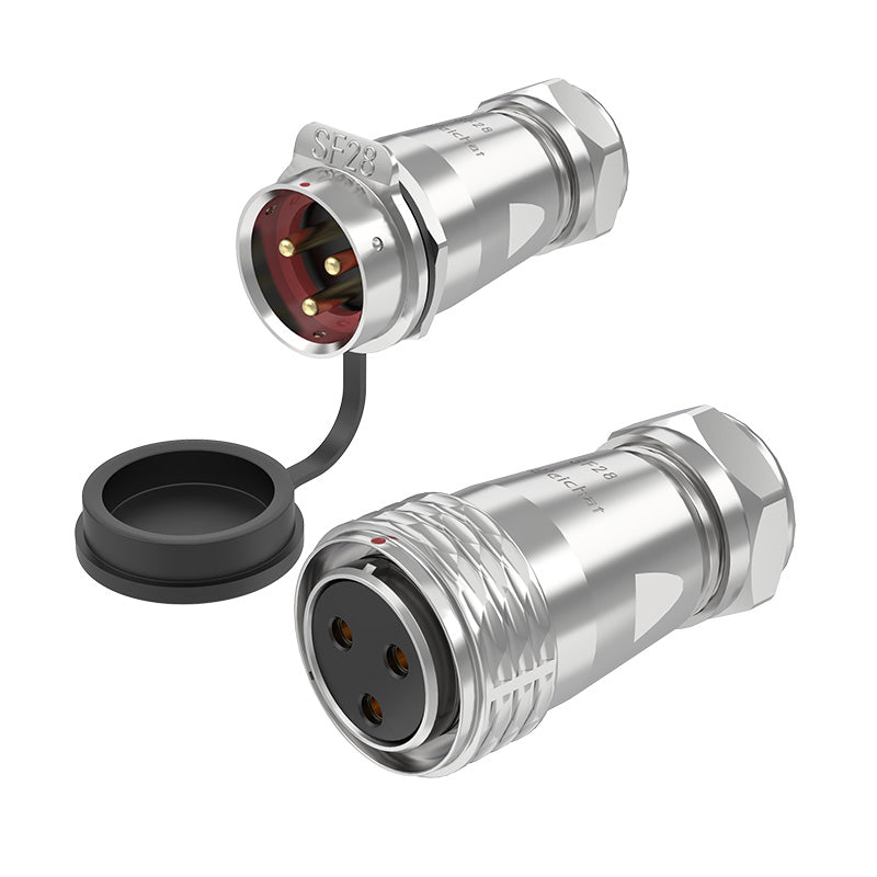 EW SF28 3 Pin Circular Plug Socket Aviation Plug Metal