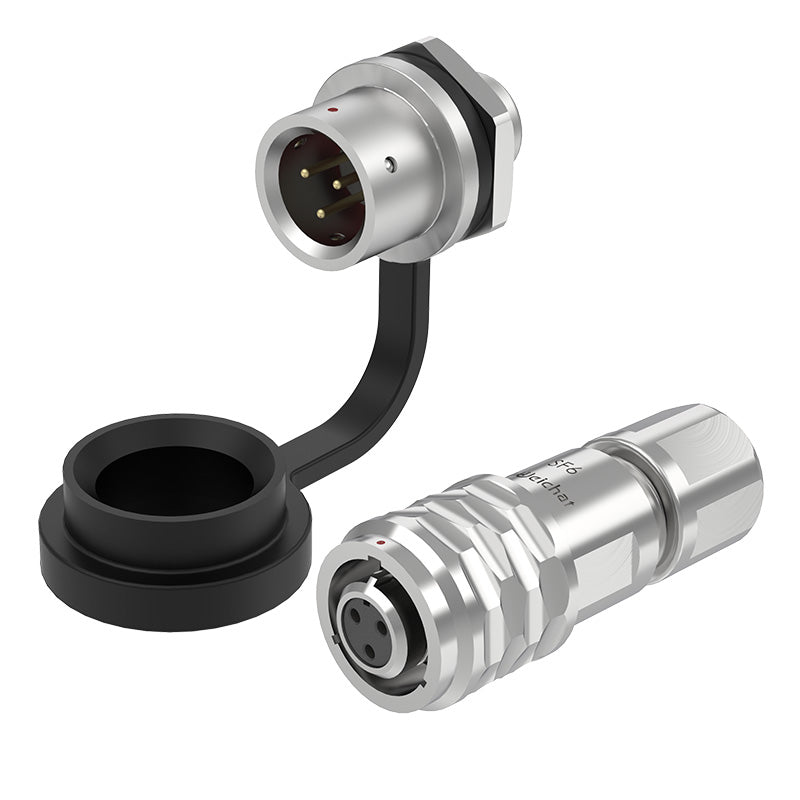 Connecteur circulaire EW SF6 3 broches pour panneau métallique