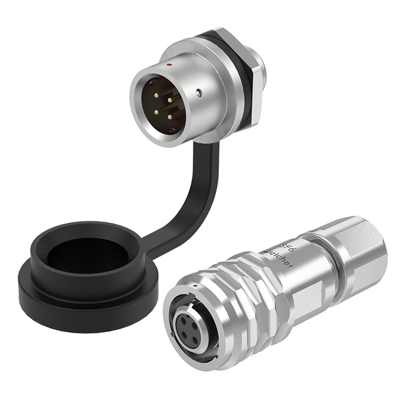 EW SF6 4 Pin Circular Connector Electrical Panel Metal