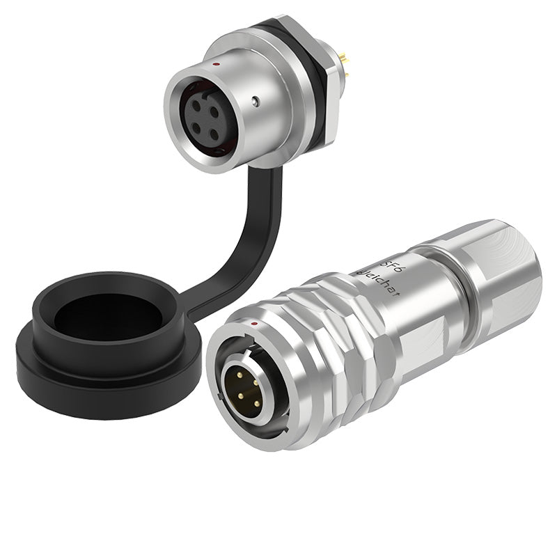 EW SF6 4 Pin Circular Connector Electrical Panel Metal