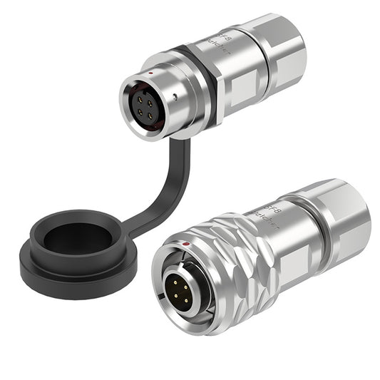 EW SF8 4-poliger Rundsteckverbinder, wasserdicht, Luftfahrtstecker, Metall