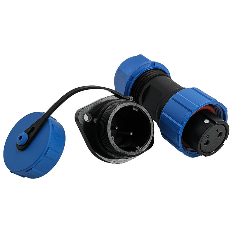 EW SP17 2 Pin Diamond Flange Circular Plug Connector