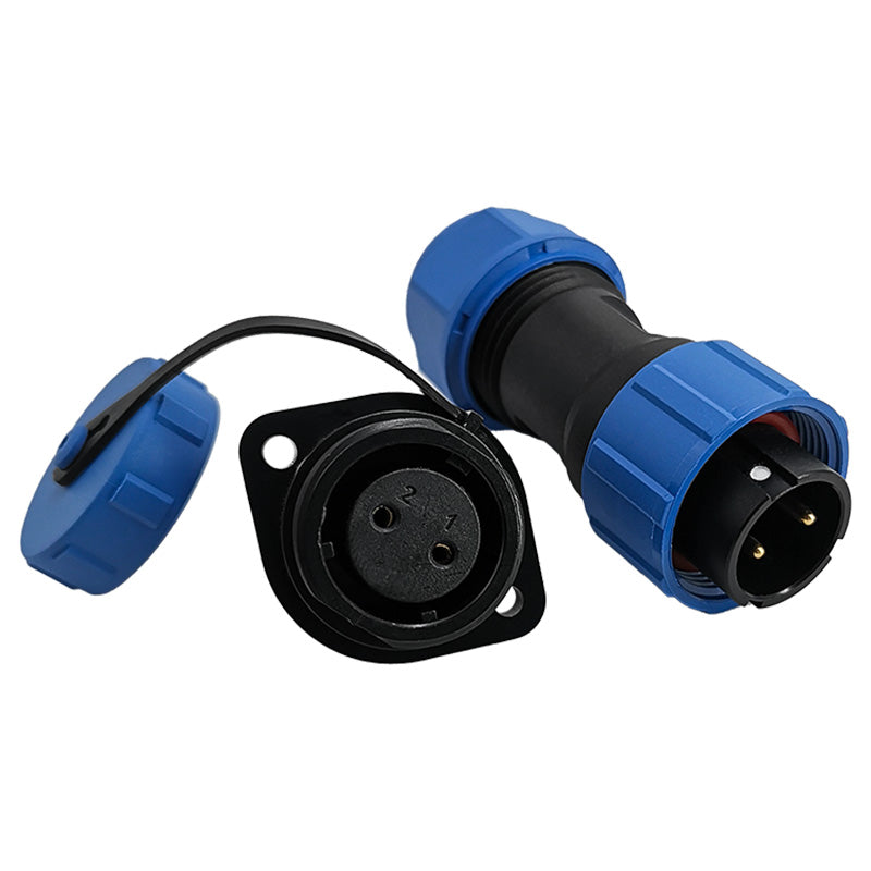 EW SP17 2 Pin Diamond Flange Circular Plug Connector