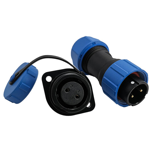 EW SP17 2 Pin Diamond Flange Circular Plug Connector
