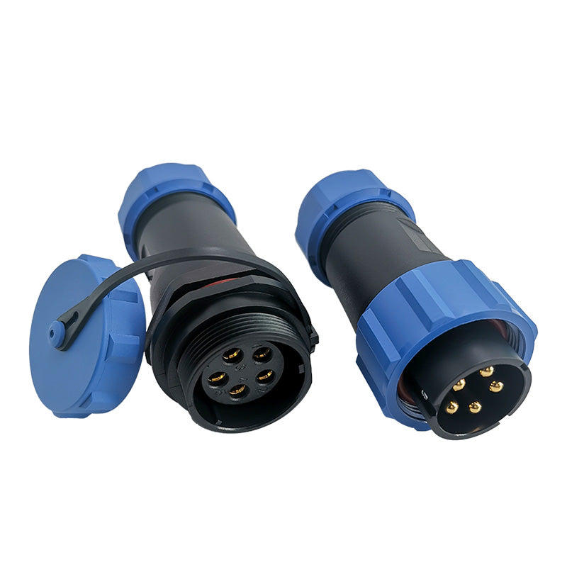 EW SP21 5 Pin Circular Plug Connector Plastic