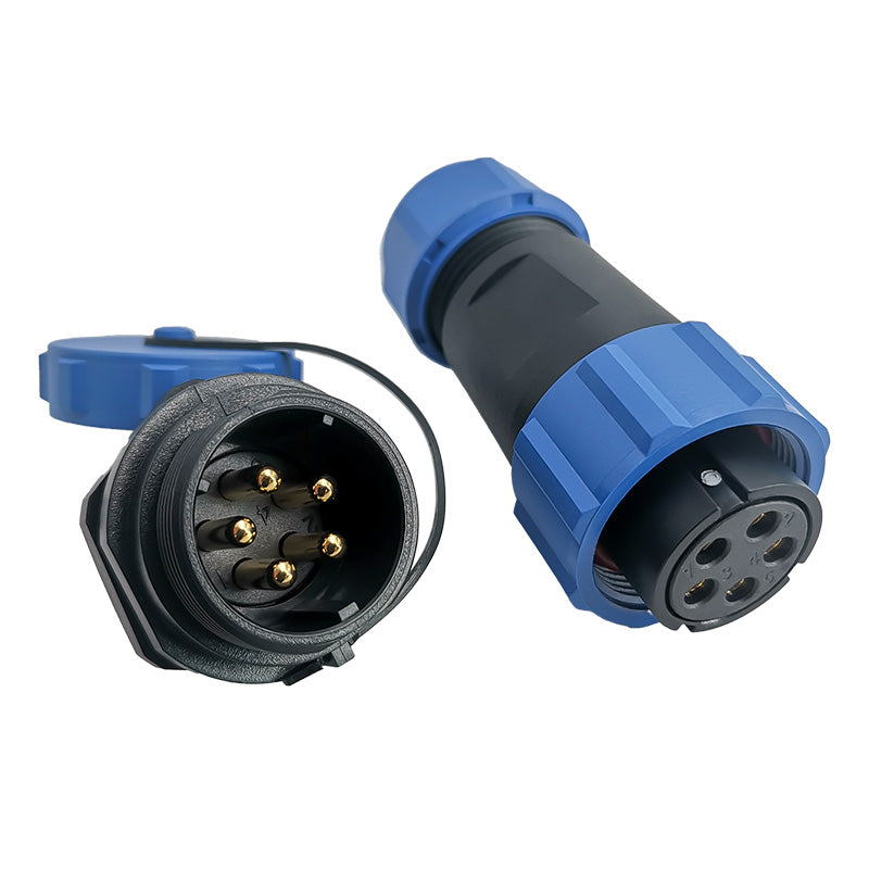 EW SP21 5 Pin Circular Plug Connector Plastic