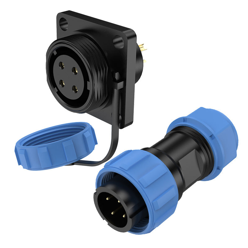 EW SP17 4 Pin Circular Connector Electrical Flange