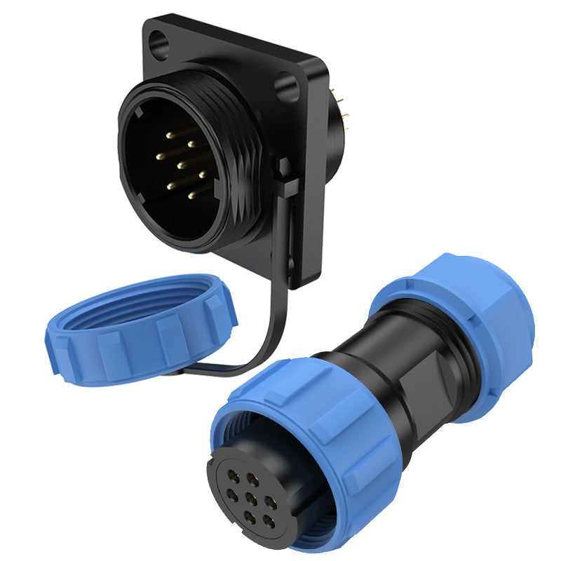EW SP17 7 Pin Flange Circular Plastic Wire Connector